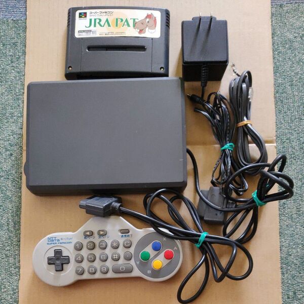 スーパーファミコン JRAPATソフト、専用コントローラー、専用モデム一式 通電 起動のみ確認品