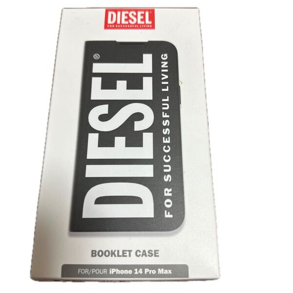 DIESEL ディーゼル iPhone14ProMax 手帳型ケース アイフォン 手帳 ケース カバー スマホケース 黒