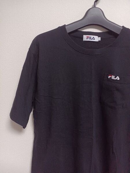 FILA フィラ クルーネック 半袖Tシャツ 綿100% 胸ポケット付き