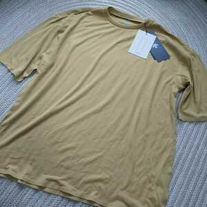 新品 定価6600 DESCENTE PAUSE ZEROSEAM BIG Tシャツ S 山吹色 デサント ポーズ ゼロシーム メンズ