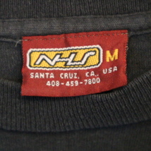 90s~ USA製 NHS SANTA CRUZ Tシャツ M ブラック ロゴ 両面 半袖 オールド サンタクルーズ スケート スクリーミングハンド ヴィンテージ_画像4