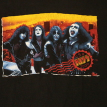 90s KISS USA 2000 Tシャツ L ブラック キッス アメリカツアー フォト ロゴ バンド ロック ジーンシモンズ ヴィンテージ AC/DC metallica_画像4