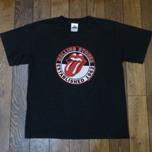 00s The Rolling Stones Tシャツ Established 1962 L ブラック ローリングストーンズ ベロ ロゴ ミックジャガー ロック バンド_画像2