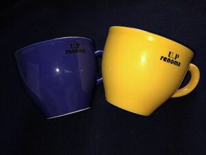 ＊レア＊U.P renoma レノマ PARIS 陶器　マグカップ 2個セット