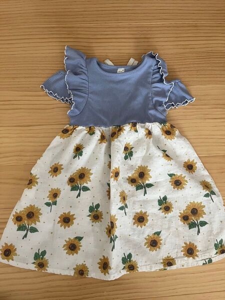 アプレレクール ワンピース 90 夏服 ひまわり 女の子