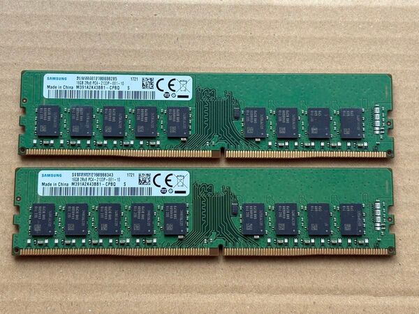 SAMSUNG PC4-17000 DDR4-2133 32GB(16GB 2枚)ECC Unbuffered