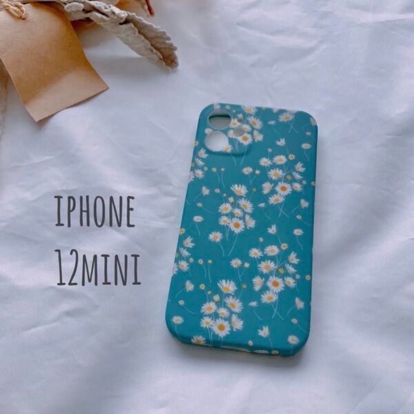 iphone12mini iphoneケース 花柄 スマホケース 青 ソフトケース