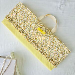 花柄(イエロー) ピアニカケース ハンドメイド