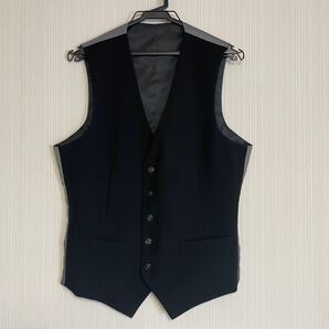 SUIT SELECT リバーシブルフォーマルベスト ジレ黒 ×グレー