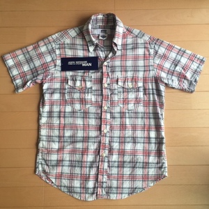 COMME des GARCONS eye JUNYA WATANABE MAN POST O'ALLSma gong s check shirt M beautiful USED Junya Post Overalls 