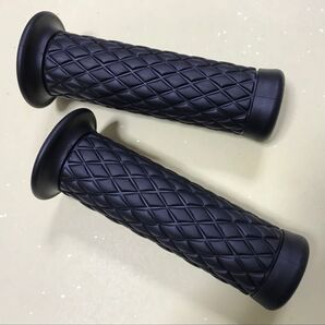 【新品】 ハーレー * アメリカン他 ダイヤカット バイクグリップ 1インチ 25.4φ ブラック 黒