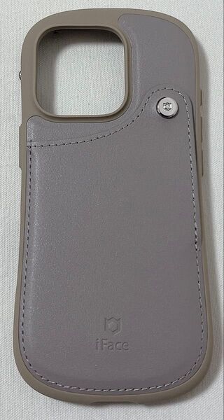 iFace First Class iPhone 16 Pro ケース カードポケット (グレー)