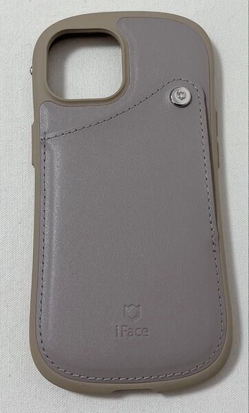 iFace First Class iPhone 15/14/13 ケース カードポケット (グレー)