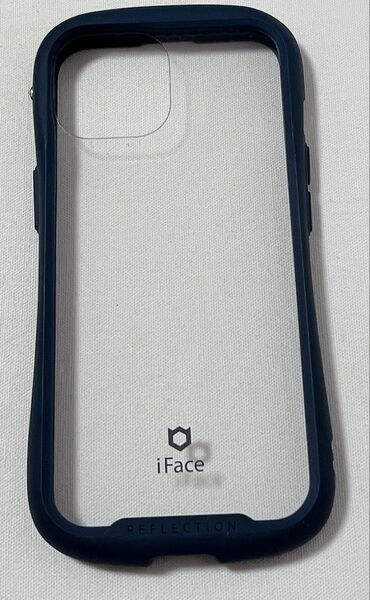iFace Reflection iPhone 15/14/13 ケース ケース クリア 強化ガラス (ネイビー)