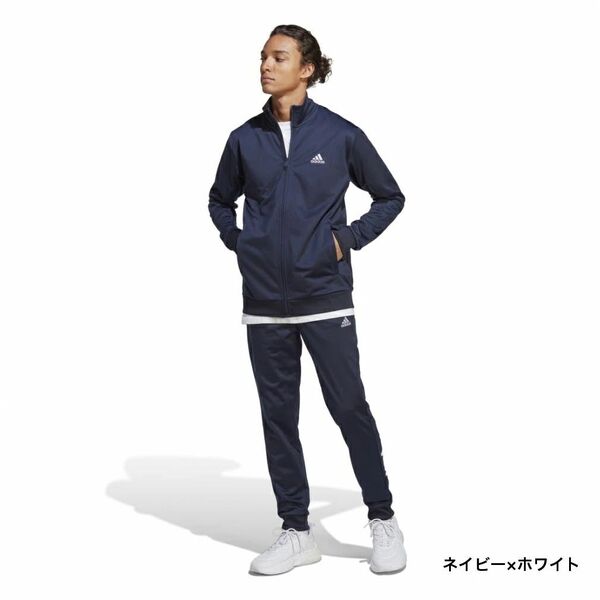 アディダス メンズ ジャージ 上下セット リニアロゴ トリコット L ネイビー