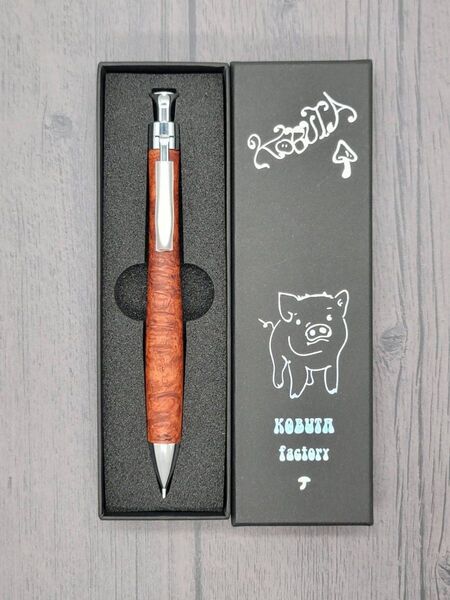 新品 こぶた工房 極上花梨瘤 シャープペンシル0.5