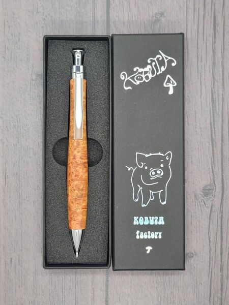 新品 こぶた工房 アンボイナバール(花梨)極上 シャープペンシル0.5