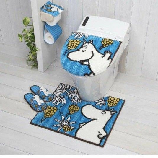 ☆新品☆ムーミンMOOMINトイレスリッパ&トイレカバー&ペーパーホルダー 3点セット