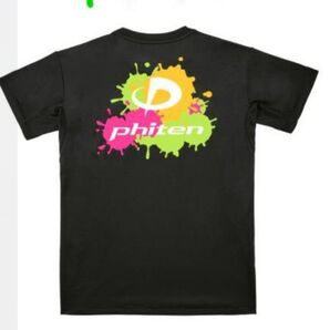 新品未使用未開封ファイテンPhiten半袖Tシャツトップスバレーボール黒色ブラックペイント柄