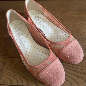 MB collection フラットシューズ オレンジビジュー 24cm