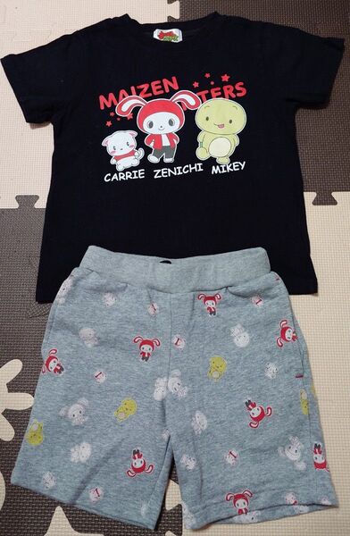 まいぜんシスターズ半袖Tシャツ&ショートパンツ上下セット120サイズ 夏服セットアップ