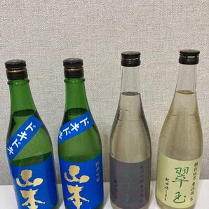 秋田のお酒4本セット(翠玉 純米吟醸、翠玉 特別純米、山本 純米吟醸 ×2本)