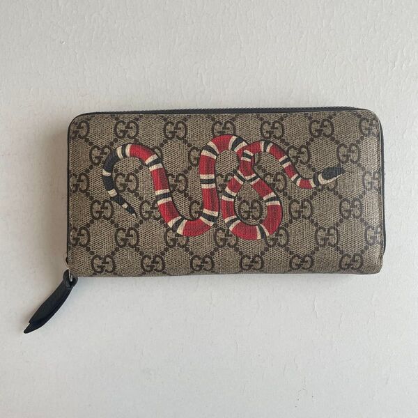 グッチ GUCCI GGスプリーム ラウンドファスナー 長財布