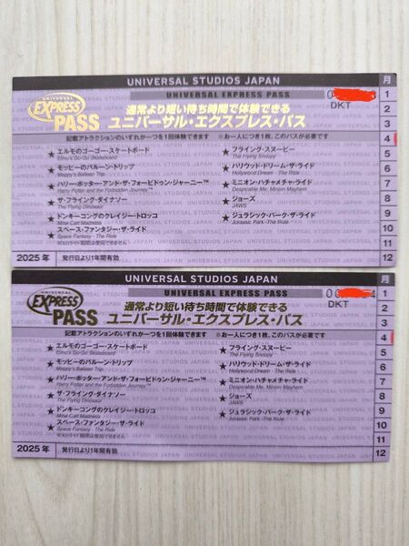 USJユニバーサルスタジオジャパンエクスプレスパス2枚