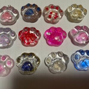 肉球チャーム レジン12個まとめ売り