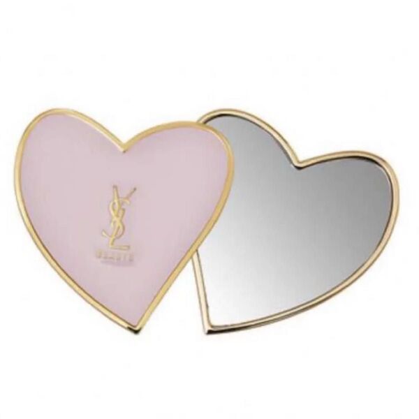 新品未開封 YSL ハート型ミラー ピンク/ゴールド ノベルティ