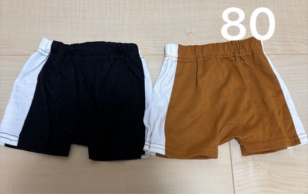 西松屋 ハーフパンツ 半ズボン ズボン ショートパンツ 二枚セット 80cm 子ども服 80