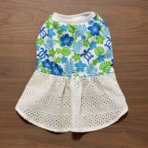 接触冷感 ハワイアン ワンピース Sサイズ 夏服 ハンドメイド