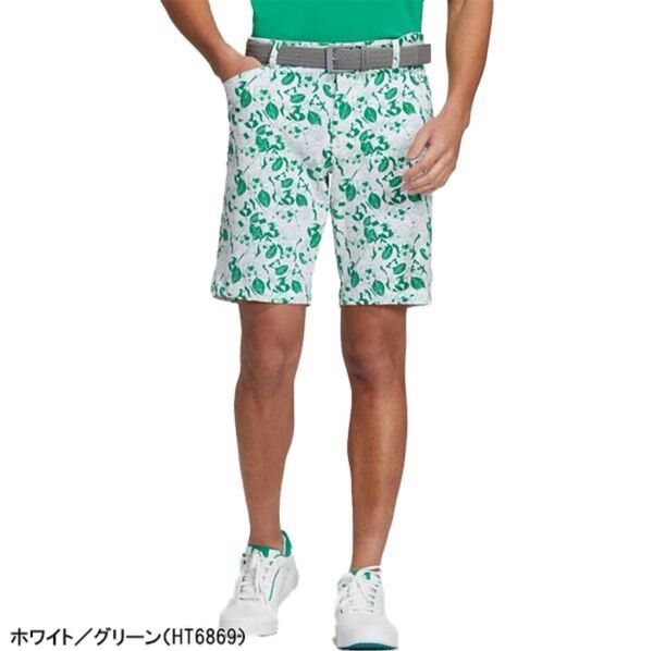 アディダス ゴルフ ショートパンツ PLAY GREEN サッカープリント メンズ NMJ57 ゴルフウェア ボトムス サイズ82