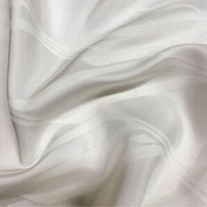 正絹 古布 長襦袢生地 未使用 地模様 綸子 光沢あり オフホワイト 国産