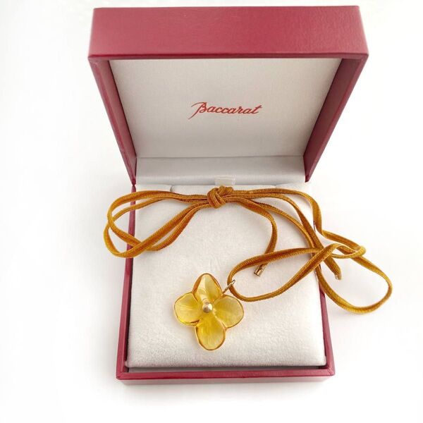 BACCARAT バカラ K18 オルテンシア チョーカーネックレス クリスタル フラワー 花