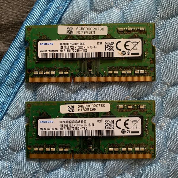 SAMSUNG 4GB メモリ 2枚セット