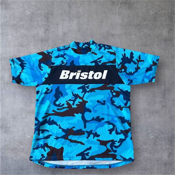 F.C.Real Bristol カモフラ モックネック半袖シャツ サイズM