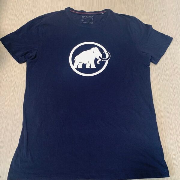 MAMMUT マンモスロゴ Tシャツ M ネイビー