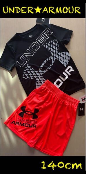 新品タグ付 140㎝アンダーアーマーUNDERARMOUR Tシャツ&パンツ