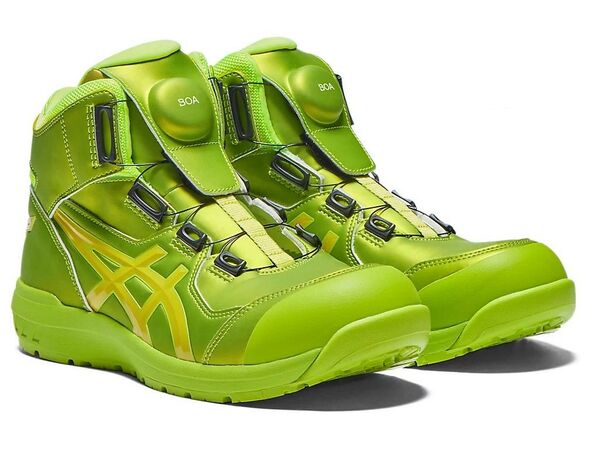 送料無料 26.5cm アシックス 安全靴 ウィンジョブ CP304 BOA GLEAM ネオンライム オンライン限定 限定