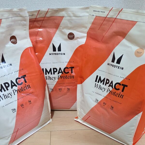 マイプロテイン IMPACTWHEY 2.5kg x 3 7.5kg ナチュラルチョコレート チョコブラウニー ミルクティー