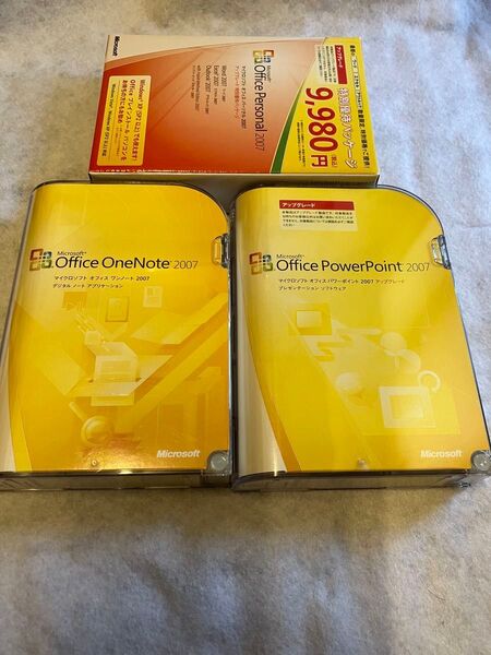 Microsoft Office Personal、OneNote、PowerPoint 2007 【認証状況不明の為ジャンク】