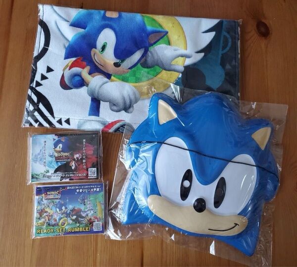 ソニック SONIC ソニック×シャドウジェネレーションズ フェイスタオル お面 ポケットティッシュ イベント 限定品 非売品