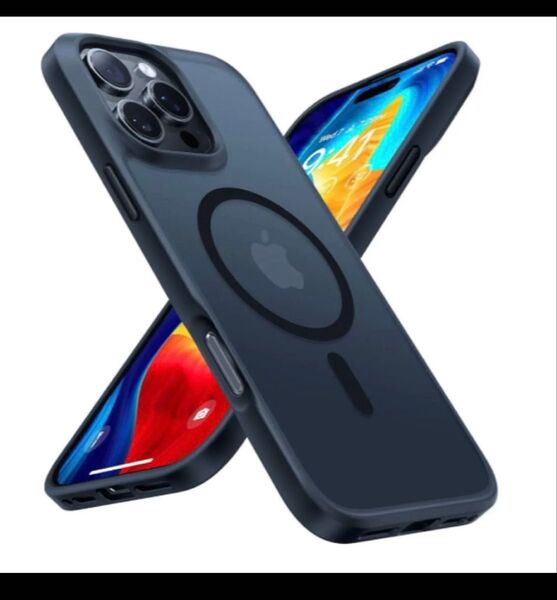 TORRAS iPhone16 Pro Max 用 ケース 米軍耐黄変・Magsafe対応マグネット搭載 6.9インチ ブラック
