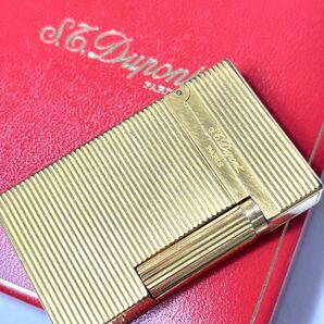 【現状品・着火未確認】S.T.Dupont ライン2 ガスライター ゴールド デュポン LINE2