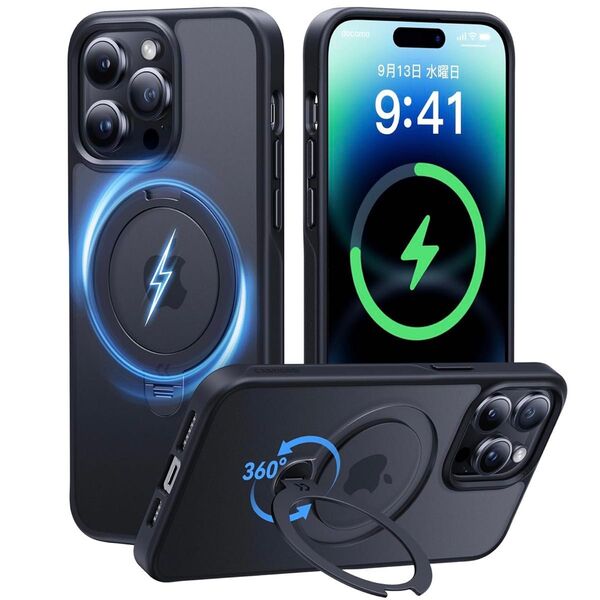 CASEKOO iPhone 14 Pro Max 用 ケース(ブラック)