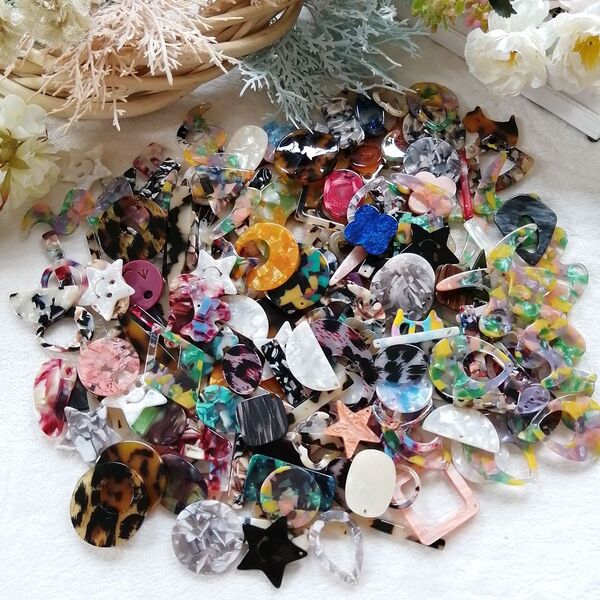 デコパーツ プラパーツ ハンドメイド 手作り 手芸 ネックレス ピアス アクセサリーパーツ アクリルキーホルダー アクセサリー