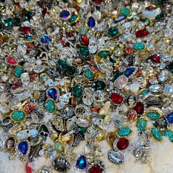 ネイル デコパーツ ハンドメイド ストーン ジェルネイル ネイルパーツ 宝石 アクセサリー パール セット カラーストーン