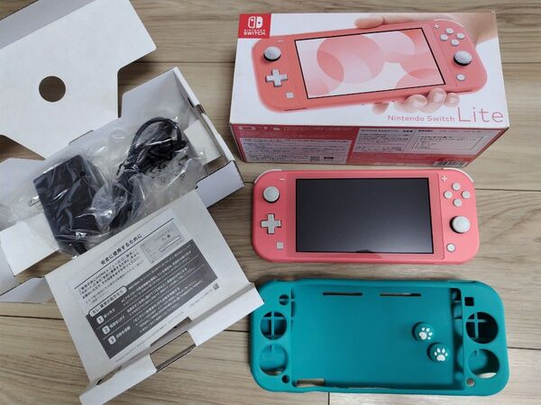 Nintendo Switch Lite コーラルピンク 本体 カバー付き