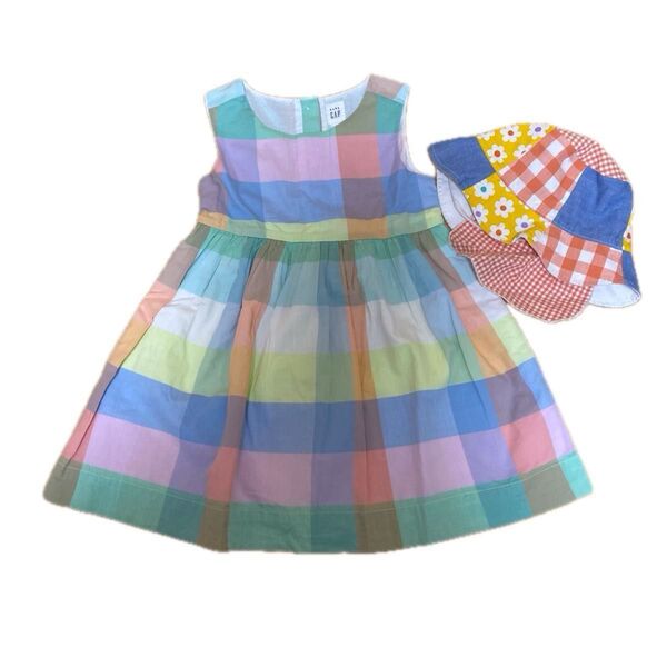 baby GAP 子供服 女の子用 100㎝ ノースリーブ ワンピース & 帽子